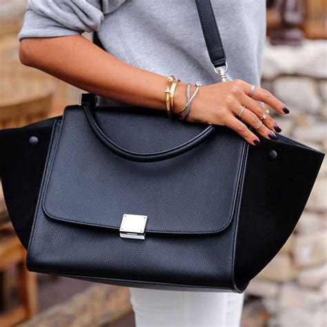 celine trapeze blue white|CELINE Trapeze Leather Bags & Handbags for Women.